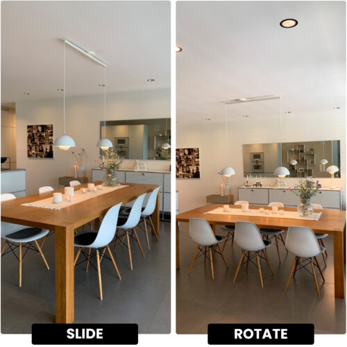 Lightswing Twin wit eetkamertafel draaien