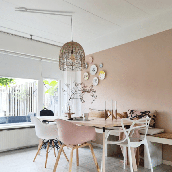 Lightswing Single mat wit boven eettafel in woonkamer