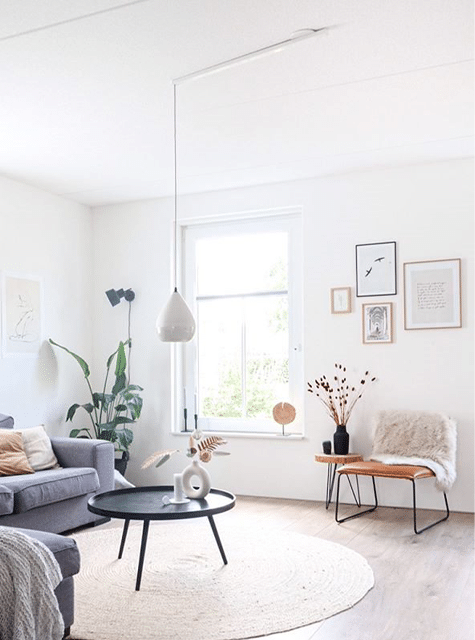 Lightswing Single mat wit in woonkamer